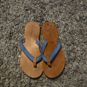 Stylish Brown and Blue Women's Sandals